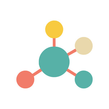 Abstract Molecular Structure Icon, Network Connections, Science and Technology Concept