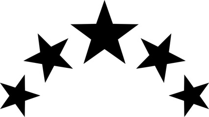 Obraz premium Five star rating arc symbol for customer review quality badge and evaluation rank vector