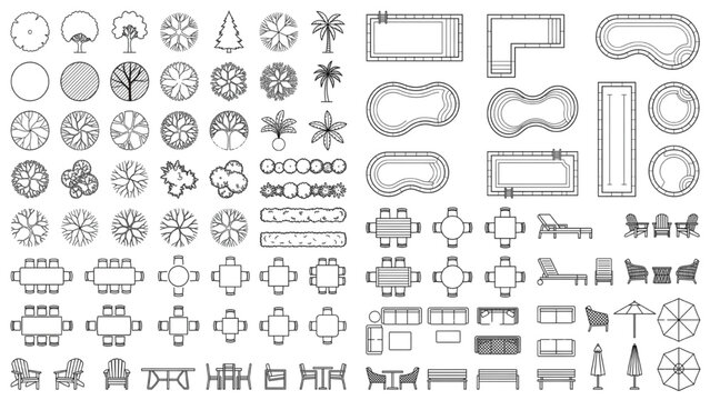 AutoCAD buildings architecture vector collection for design