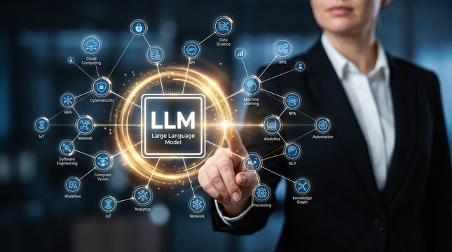 Large Language Model LLM Concept Map for Artificial Intelligence and Machine Learning Technology Interface

