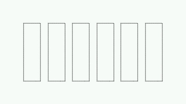 Animated Dashed Rectangle Border Frame or dot box line moving loop 4k video.
