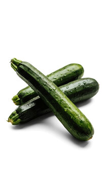 Three fresh green zucchini vegetables stacked with zucchini vegetable background ingredient nutrition culinary agriculture vegetables vegetarian close-up foodstuff as isolated element