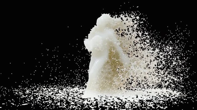 Milk Splash Dancer Character with Alpha Matte