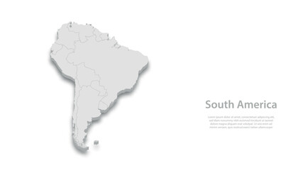 South America 3D Map - Continent Overview © magr80