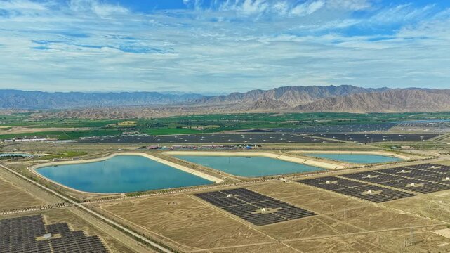 Solar photovoltaic panels; wind turbine power plant; new energy