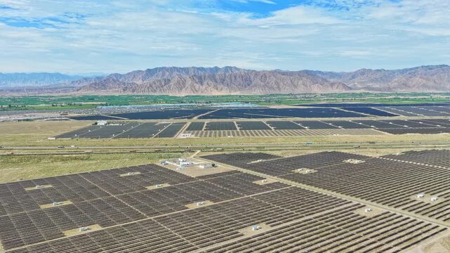 Solar photovoltaic panels; wind turbine power plant; new energy