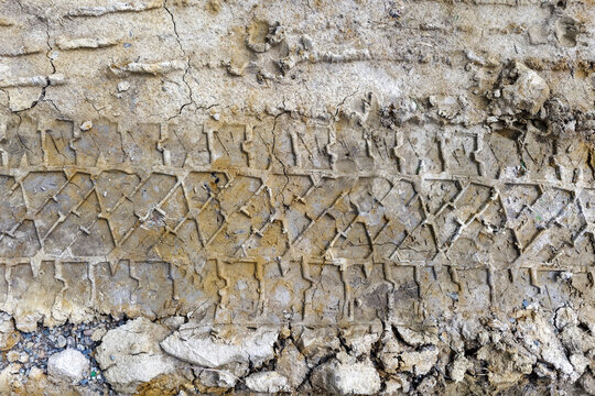 Tire tread in mud