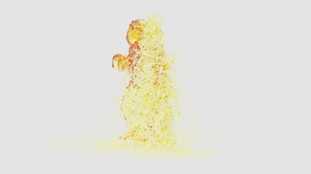 Oil Breakdance Character Dance Motion with Alpha Matte

