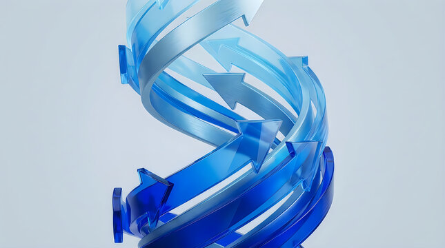 Blue plastic bag swirling in wind