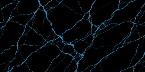Abstract blue lightning cracks on a stark black background, creating a visually striking and energetic abstract pattern. © Shehbaz Studio