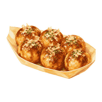 たこ焼きのイラスト 夏祭り 縁日 屋台 粉もん