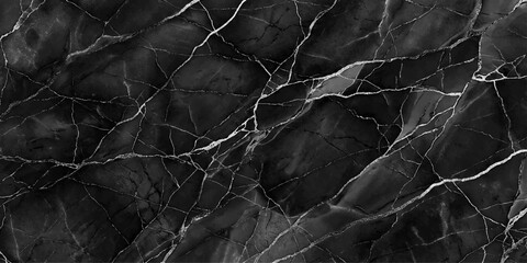 A dramatic and sophisticated black marble texture with striking white veins creating an abstract, luxurious pattern. © Shehbaz Studio