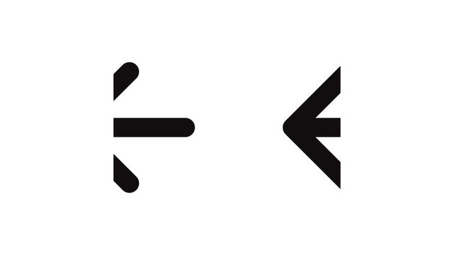 arrow moving left animation icon