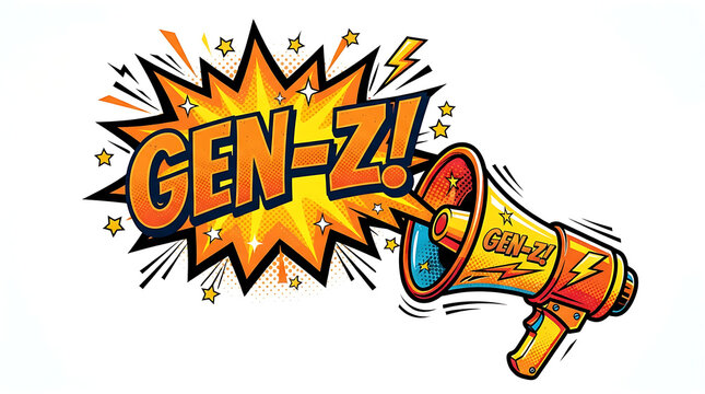 Colorful cartoon tiger with explosive background and text
