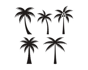 Fototapeta premium Stylized palm tree silhouette icon