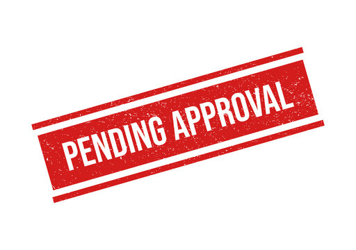 Red pending approval stamp on transparent background isolated on transparent background