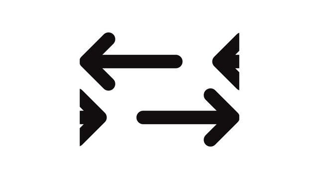 arrow moving left right icon animation