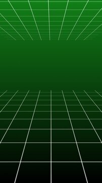 Abstract green and black grid perspective background