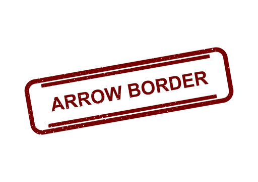 Red arrow border stamp with text label illustration