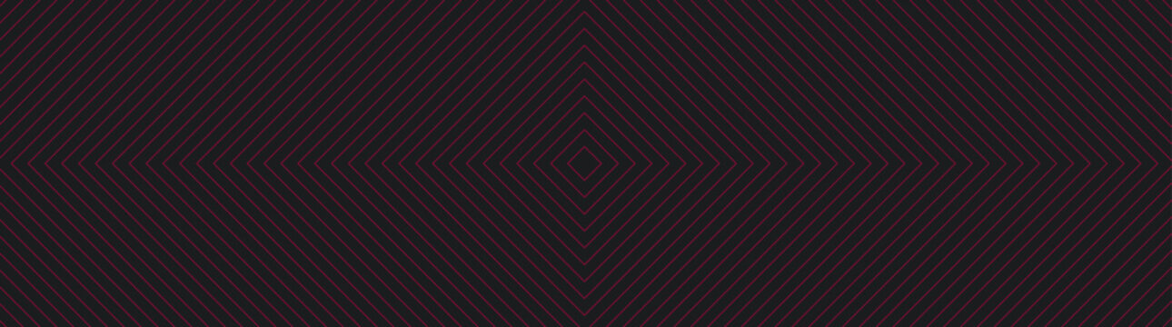 Dark aesthetic geometric diamond lines pattern with subtle red accents on black tech modern canvas