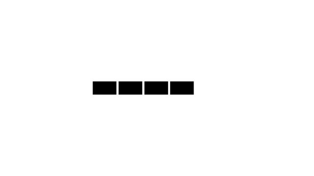 Minimal Rectangular Block Loading Animation with Progressive White UI Segments Seamless Loop on Transparent Alpha Channel,4k stock video