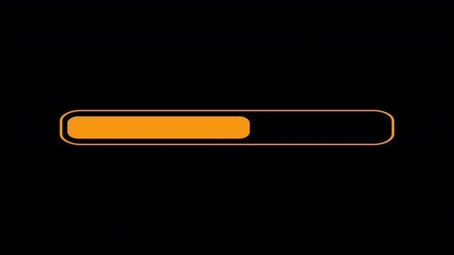 Generic loading energy level progress bar for computer on screen simulation games HUD heads up display or computer gaming element isolated on a transparent alpha background