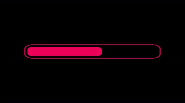 Generic loading energy level progress bar for computer on screen simulation games HUD heads up display or computer gaming element isolated on a transparent alpha background