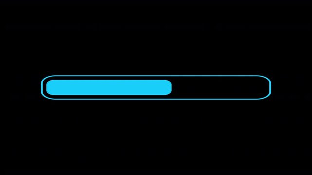 Generic loading energy level progress bar for computer on screen simulation games HUD heads up display or computer gaming element isolated on a transparent alpha background