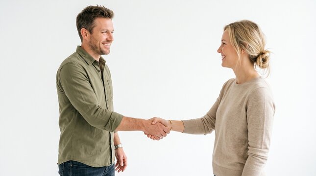 Friendly Handshake Representing Trust and Unity