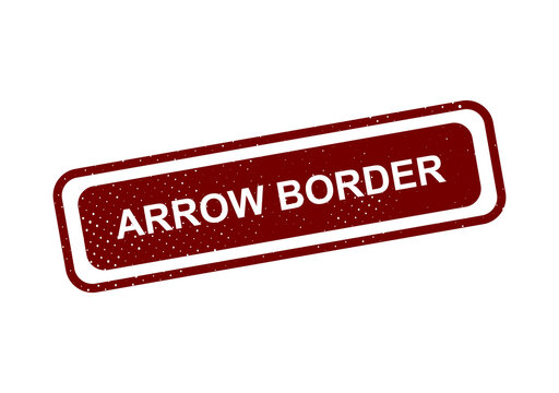 Red arrow border stamp with text label illustration