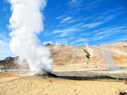 Vulkangebiet N&aacute;mafjall / Hverar&ouml;nd an der Strasse N&aacute;maskar&eth; / N&aacute;maskard auf Island