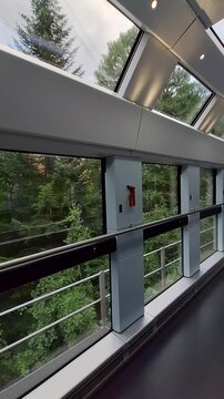 Train on the way to St. Moritz.