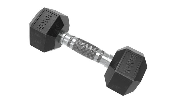 gym dumbbell isolated in transparent background PNG