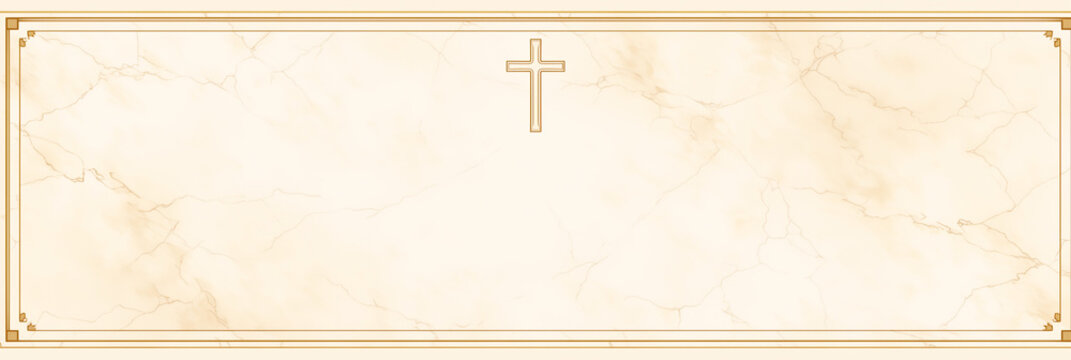 Frame with a cross and ornate religious frames and ethnic decorative leaves. Perfect for Easter cards, Christmas cards, and baptism cards..