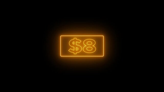 0 to 15 dollar counting animation. A success story of making 15 dollars from 0 dollar. Count-up US dollar animation from 0 to 15 dollars