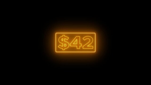 0 to 80 dollar counting animation. A success story of making 80 dollars from 0 dollar. Count-up US dollar animation from 0 to 80 dollars