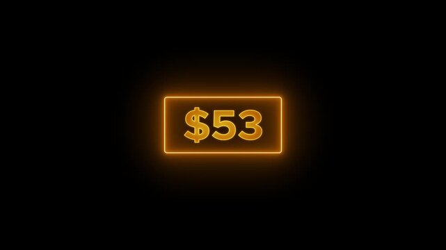 0 to 100 dollar counting animation. A success story of making 100 dollars from 0 dollar. Count-up US dollar animation from 0 to 100 dollars