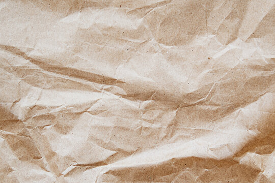 Crumpled Brown Paper Texture Background