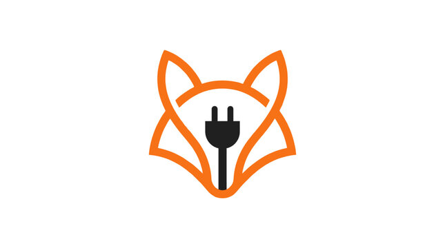 Fox head logo incorporating power plug nose.
