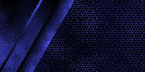 Abstract blue diagonal stripes background with cosmic nebula and starry sky texture for design, science fiction. vector art © MOH