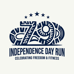 Obraz premium Independence Day Run Celebrating Freedom Fitness And Community Spirit