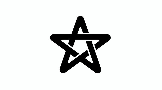 Interlocking pentagram star symbol.