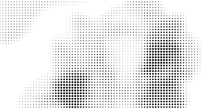 Abstract halftone pattern with gradient dots for modern graphic designs.