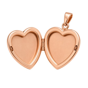Open Heart-Shaped Locket in Gold Finish