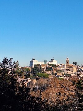 view of rome in the morning 