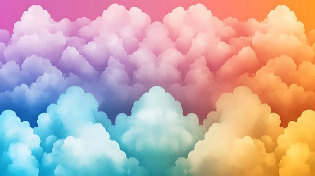 Colorful Clouds in a Dreamy Sky at Sunset