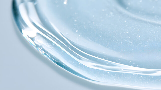 macro cosmetic serum gel sample on a clean neutral background