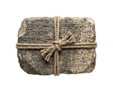 Ancient cuneiform tablet cutout Historic cuneiform tablet png Sumerian cuneiform tablet cutout Mesopotamian cuneiform tablet png Old isolated transparent background image