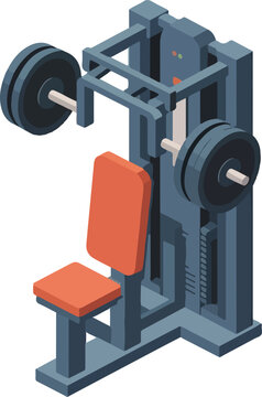 Isometric chest press machine icon