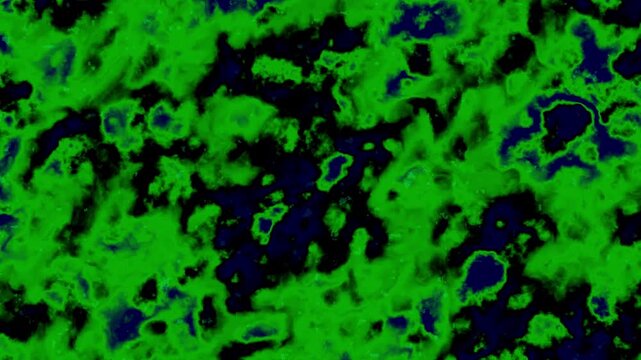 Dynamic Green and Blue Turing Pattern Fluid Abstract Background